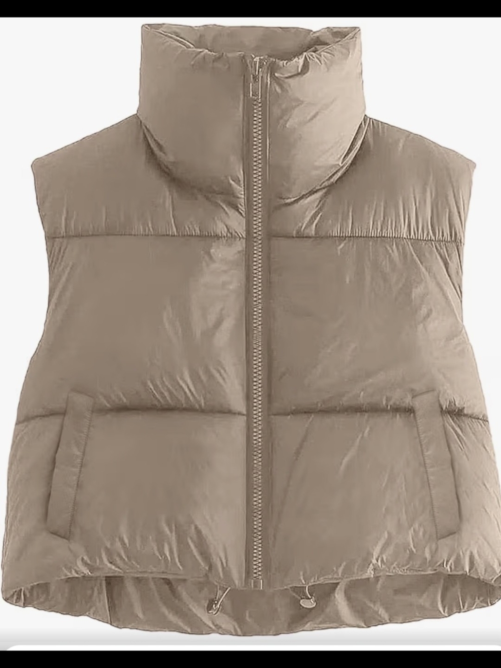 AUTOMET Womens Cropped Puffer Lightweight Warm Padded layering Vest size XL